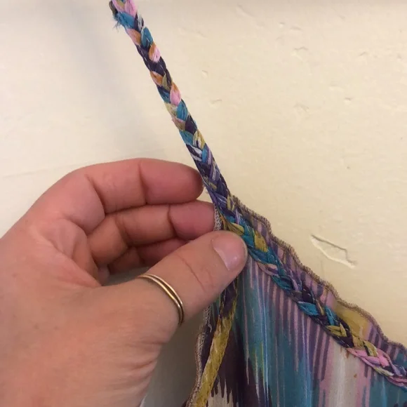 ANTHROPOLOGIE Dress Size Small Charlie Jade 100% Silk retro mod 70’s - Picture 9 of 12